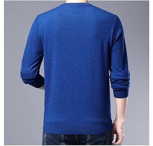 SaoBiiu Men's 100% Wool Sweater Autumn Winter Cashmere Sweaters Men Crewneck Long Sleeve Pullover Sweater2