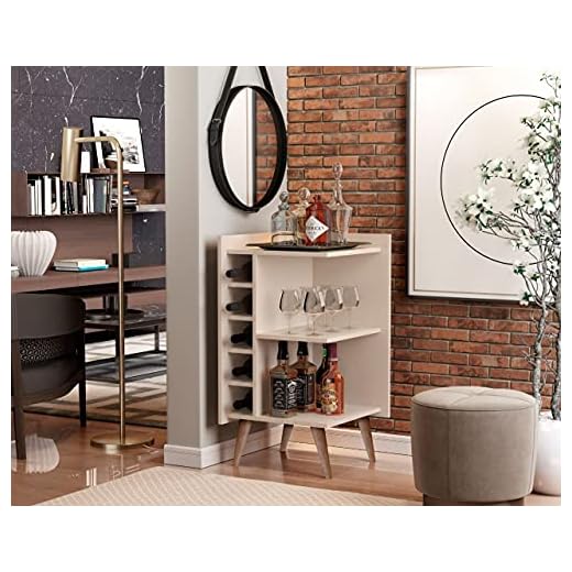 Adega Malbec com Pés de Madeira Moderno