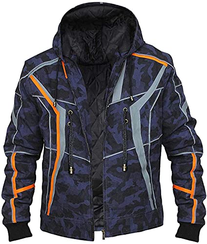 Mens Avengers Infinity War Iron Man Tony Stark camuflaje algodón sudadera con capucha chaqueta,...