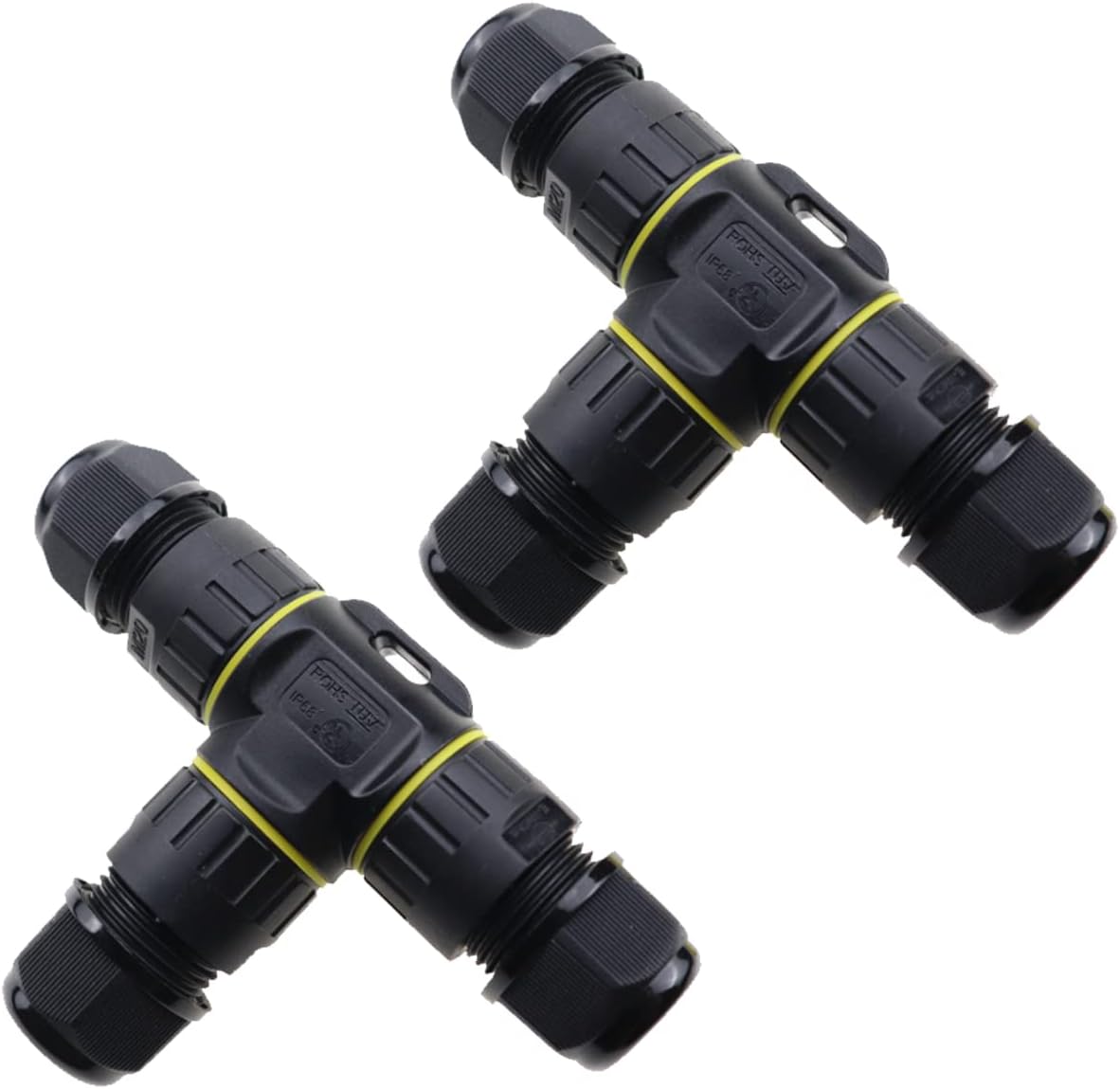 COMOPEZ 4 Pin 3 Way Electrical Junction Box IP68 Waterproof Cable Connector Indoor Outdoor Underground Junction Box Cable Range Ø 9-12mm for Outdoor Billboards,Tunnel Lights,Road Landscape Lights