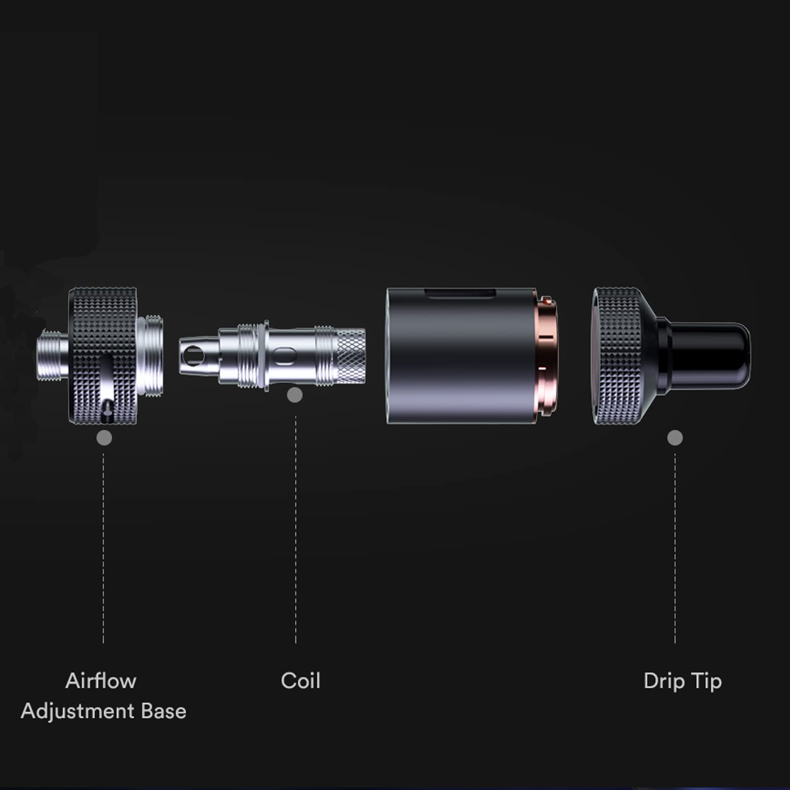 VAPTIO Cosmo 2 Tank Capacité de 2,0ml Réservoir Sous-ohmique avec Bobine  Cosmo 2 pièces 0.7ohm(C6)/1.0ohm(C5), sans liquide sans nicotine (noir) :  Amazon.fr: High-Tech
