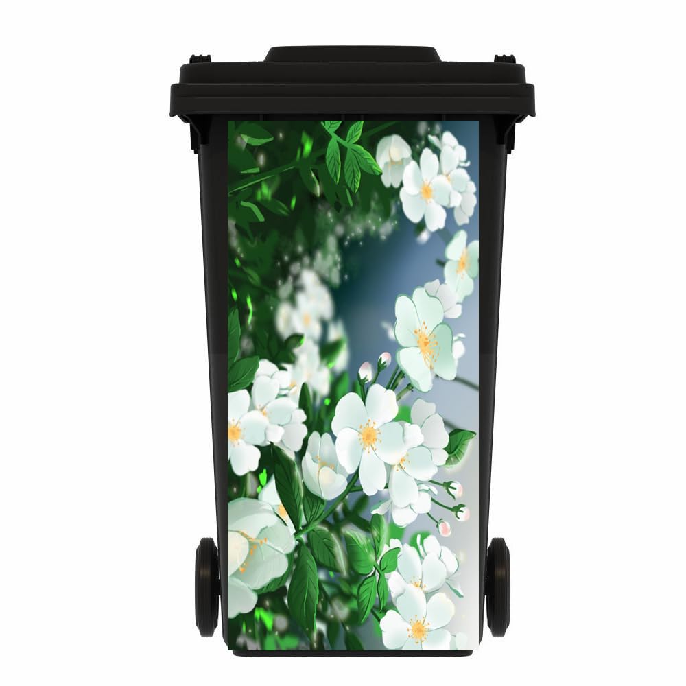 PLOIKM 10Styles Large Wheelie Bin Stickers, Self-Adhesive Decorative Dustbin Decals, Removable For Home Garden, Outdoor,