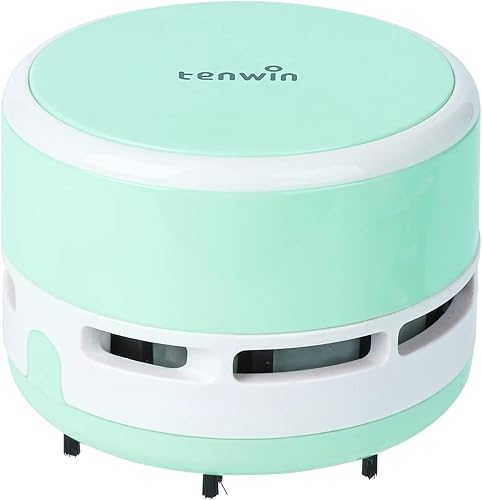 Mini aspiradora, aspiradora portátil de escritorio inalámbrica, barredora de polvo de mano que funciona con pilas, bajo ruido y fuerte succión para