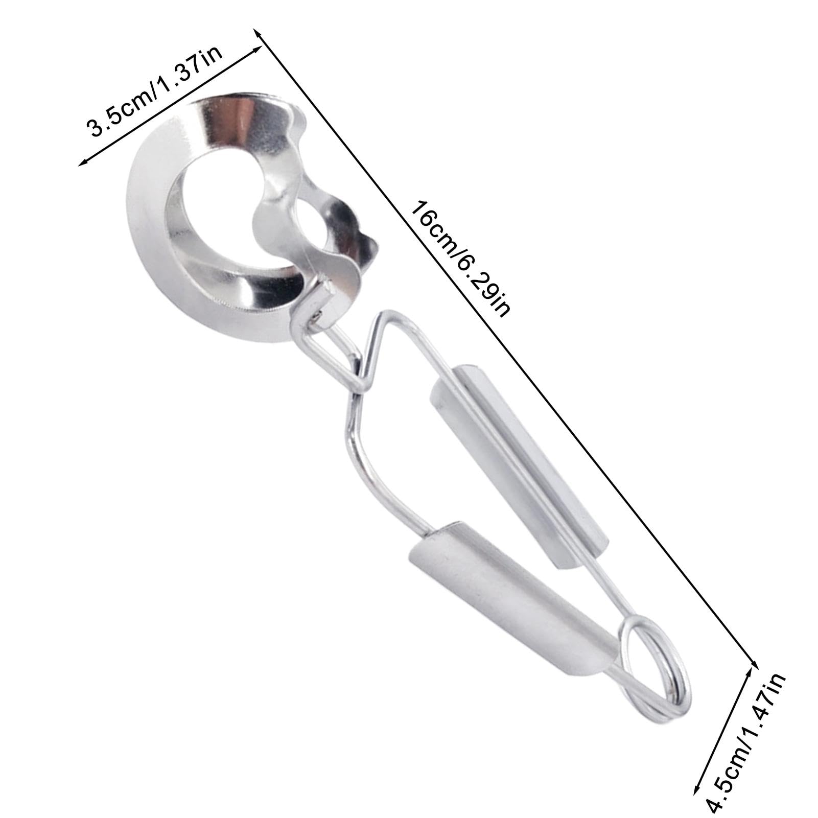 Lot de 2 Pinces Escargot Inox Argenté 15 x 6 cm Gris 22,7 x 11,6 x 5 cm