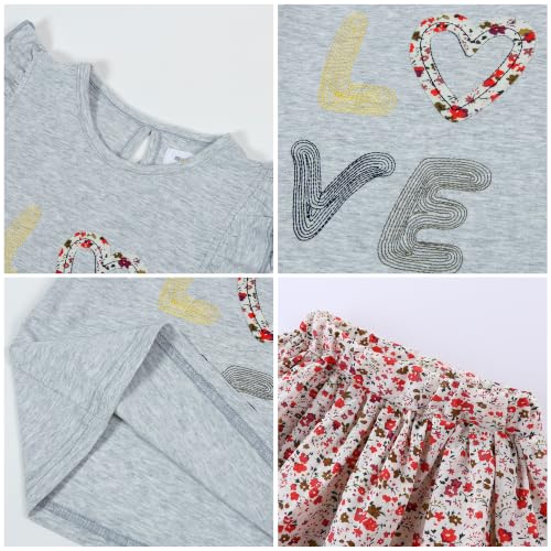 Image of Mud Kingdom Girls Outfits Cute Cartoon Polka Dots Summer Holiday Clothes Sets