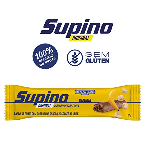 Barra de Frutas Original Banana ao Leite Banana Brasil com 3 Unidades de 24g