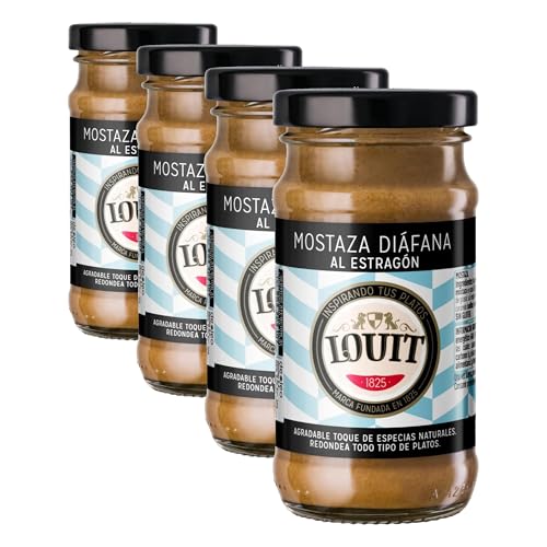 Louit Mostaza Diáfana al Estragón, 115g (Paquete de 4)
