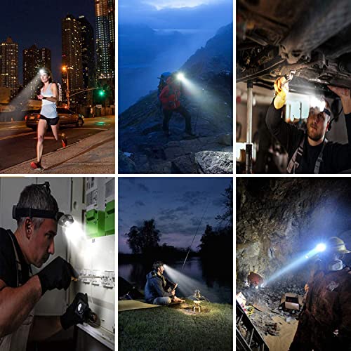 Lampe frontale COB rechargeable USB avec détecteur mouvement