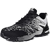 punk shoes online shopping  Nasonberg Arbeitsschuhe Herren Sicherheitsschuhe Damen Leicht Schutzschuhe mit Stahlkappen Sportlich Atmungsaktiv, 00 Schwarz 43 EU