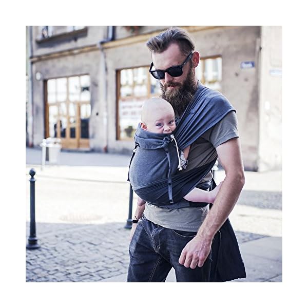 Didymos DidyKlick Babytrage, Doubleface Anthrazit, Schwarz – Bild 7
