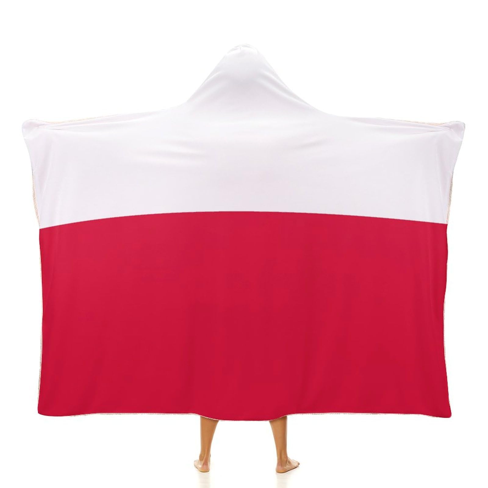 Couverture à capuche Pologne plaid chaud adulte et enfant 127x152