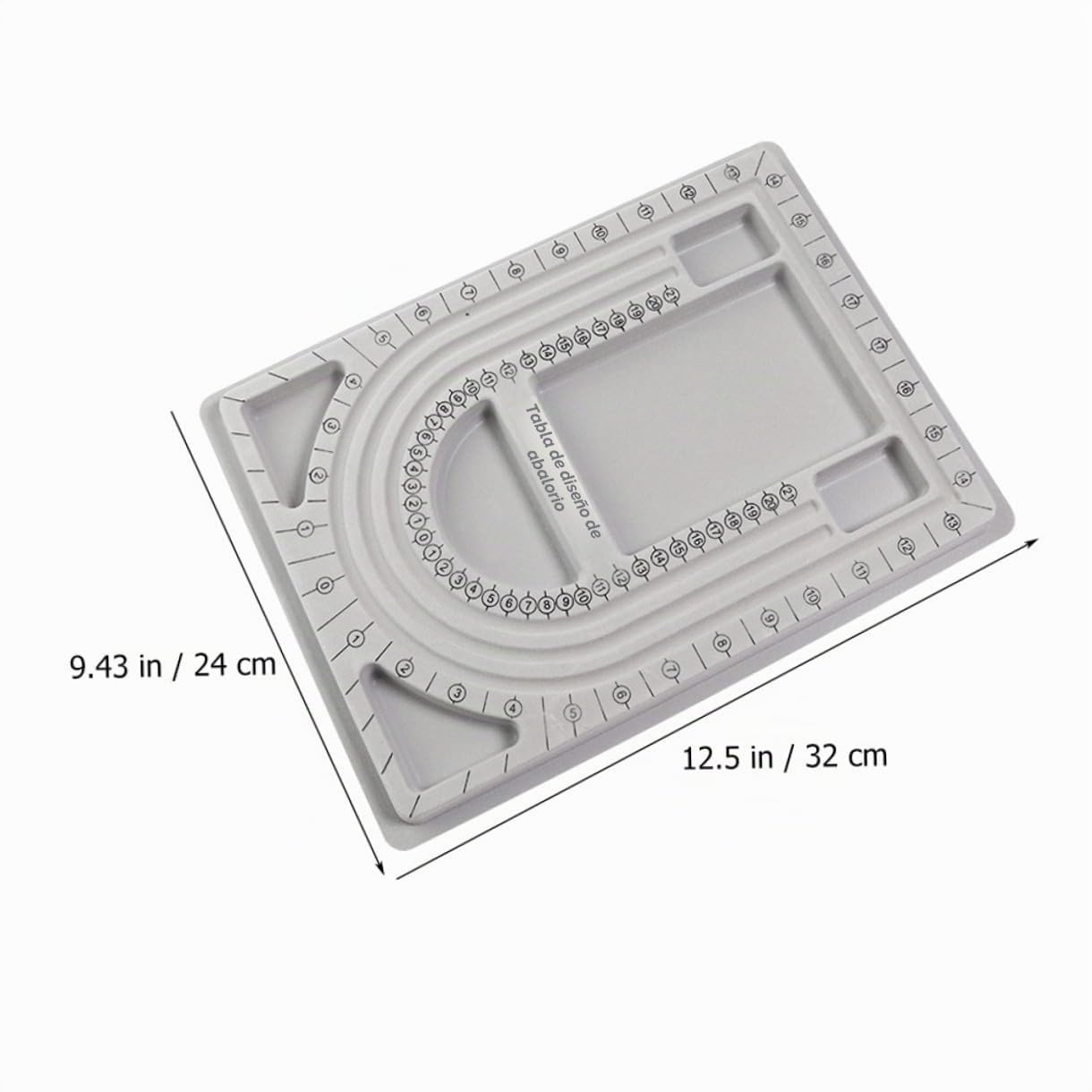 Tablero De Diseño De Cuentas Y Bandeja Organizadora Antideslizante Para Hacer Joyería Diy Collares Pulseras Accesorios De Bricolaje 12.59X9.44X0.59In