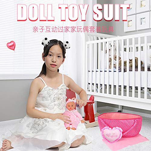 Huang Cheng Toys Alive Lovely Baby 12-inch Doll Cradle Blanket for Doll Carrier Pretend Play Toy (Without Dolls)
