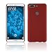 Produktbild PhoneNatic Case kompatibel mit Huawei Y7 Prime (2018) - Hülle rot gummiert Hard-case Cover