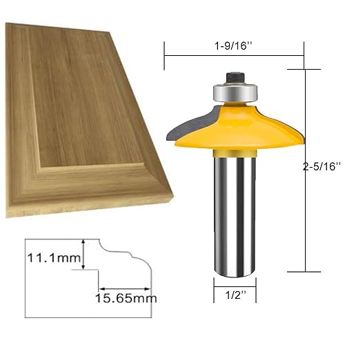 Miniatura 9 de TAIWAIN - Juego de puntas de enrutador reversibles y lengüeta y ranura de 14 de pulgada, 43 piezas, cortador de carpintería, herramienta de corte de