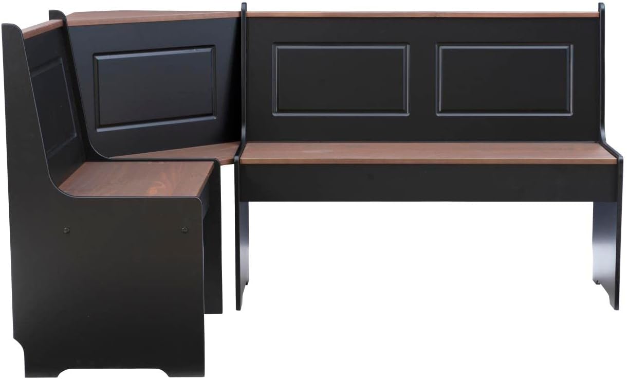 Linon Ardmore Nook Black and Pecan