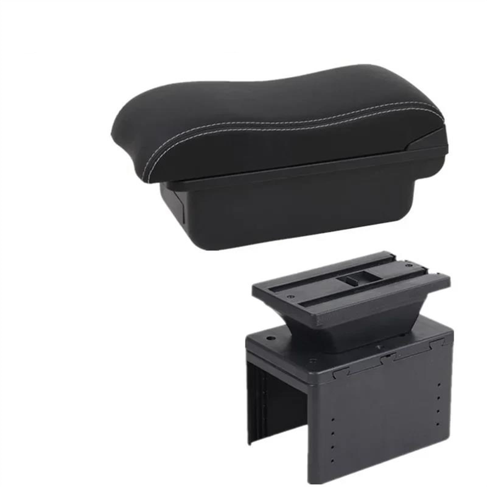 NMJLQW Storage Rack Car Interior Accessories Center Console Storage Box Multifunctional Armrest Storage Box For Micra K14 2020-2023(A2 white line)