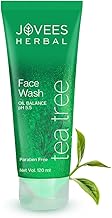 Jovees Herbal Tea Tree Oil Control Face Wash for Oily & Sensitive Skin | Paraben & Alcohol-Free, Controls Oil, Prevents Breakouts, Remove Dead Skin | Gentle Cleanser For All Skin Types - 120ml