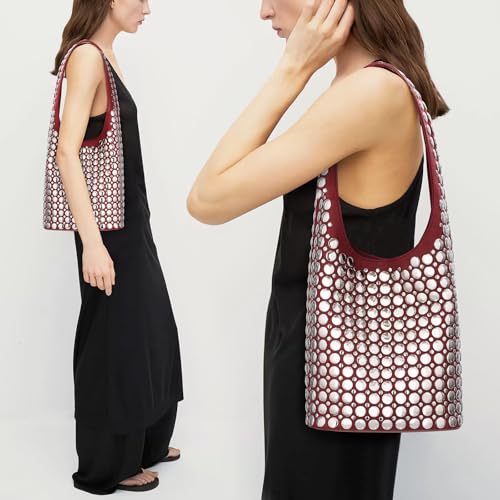 Bolso Tote de Cuero Vegano con Tachuelas para Mujer miniatura 2