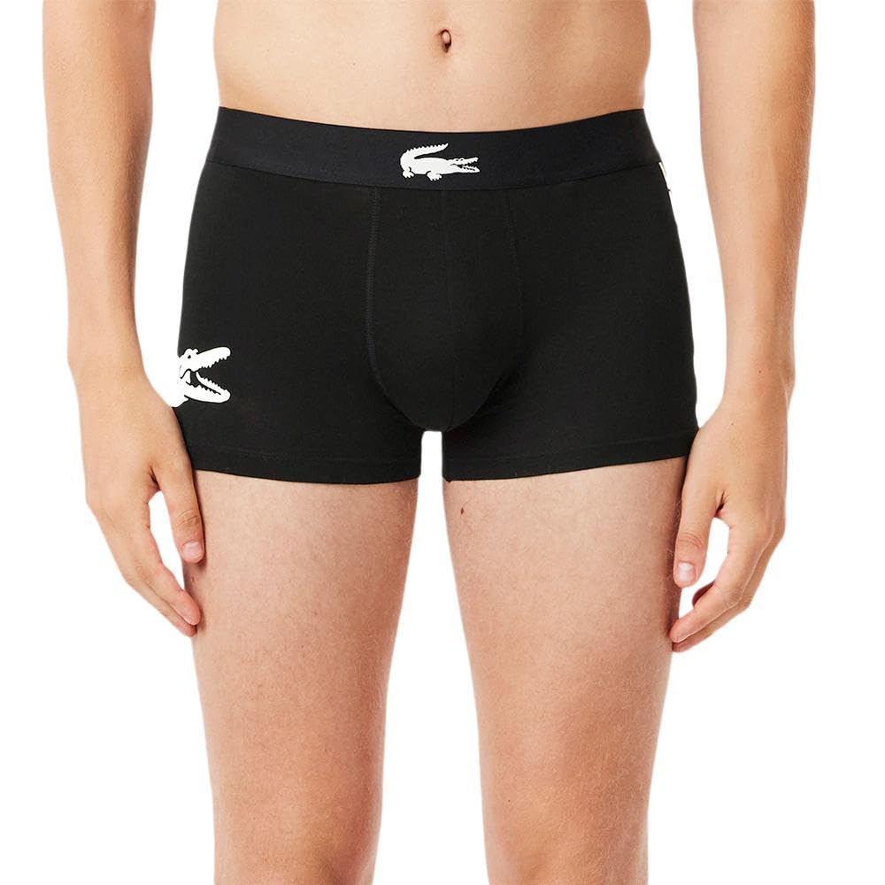 Lacoste Men's Black X3 Boxer Shorts, Xl
