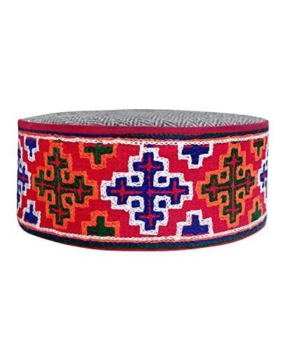 Image of Vastraa Fusion Himachali Topi for Men | Nepali Headwear | Traditional Kullu Cap | Pahadi Topi | Kashmiri Hat | Wool Handcrafted Ethnic Wear