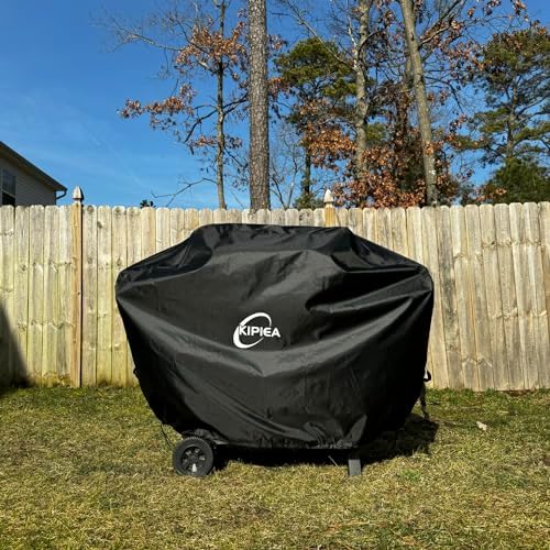 Kipiea 52-Inch Heavy Duty BBQ Cover for Weber Spirit 300 Series Grills, Including Spirit E-310, E-330 & S-315, 500D Waterproof Grill Cover with Windproof Buckles, UV Resistant, No Tear, No Fading