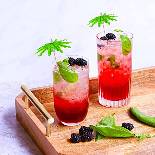 100Pcs Cocktail Drink Umbrella 6'' Palm Tree Toothpicks Handmade Cocktail Parasol Sticks Cupcake Toppers Bamboo Toothpicks For Party Decoration #TOP4