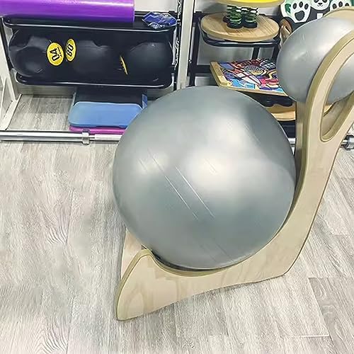 Wooden Yoga Ball Chair, Posture Correction Chair, Suitable for Yoga Studios and Gyms, an Ergonomically Designed Fitness Ball Chair.