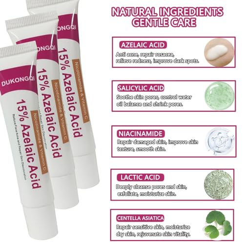 Generic Azelaic Acid for Face Balance Skin Tone & Cleanse Pores, Azelaic Acid Serum Acido Azelaico-Relieve Acne, Blackhead & Redness,Premium Skin Care, 20g (1 Pcs)