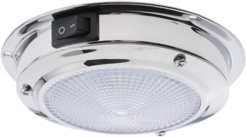 DC 12V 2W LED Dome Light Boat Marine Interior Ceiling Lamp 4.3"
