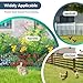 25 Pack Animal Barrier Fences, 1.25in Gap No Dig Garden Fence for Dog Rabbit, 17in (H) X 27ft (L) Rustproof Metals Ground Defense Border for Garden, Patio, Yard, Landscaping