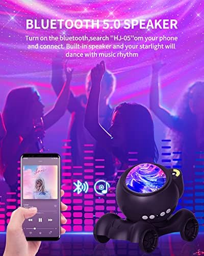 Star Projector Galaxy Projector, 3 White Noise Night Light Projector, Aurora Projector with Bluetooth Speaker, Light Projector for Kid Adult, Ideal Gift for Christmas Birthday, Game Room Bedroom Decor