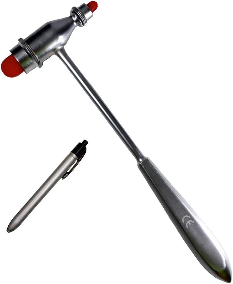 Trömner Reflex Hammer with Red Pads and KaWe Diagnostic Light Red