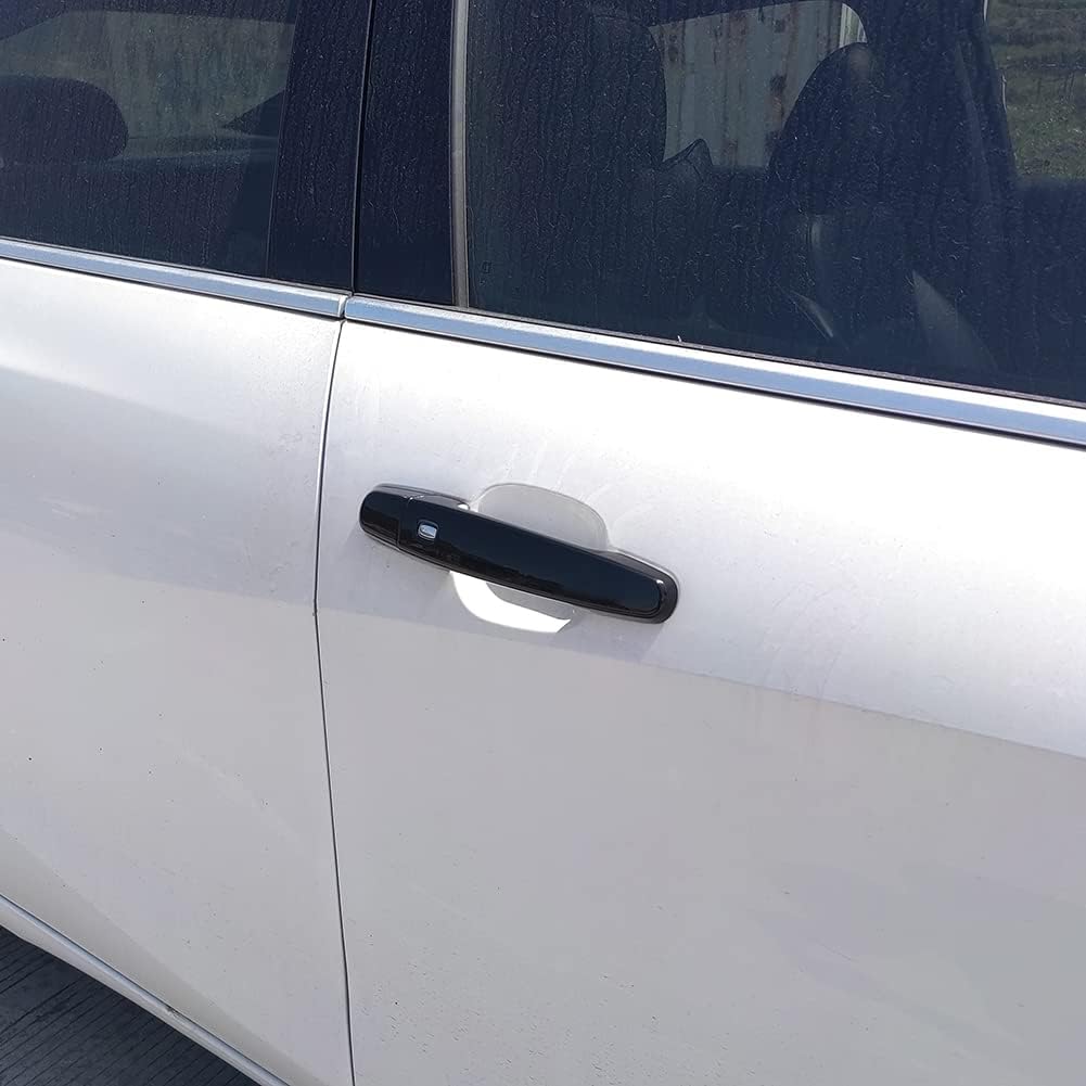 AOKIO Glossy Black Exterior Door Handle Cover Trim for Chevy Malibu 2016-2025 or Equinox 2018-2024 or Traverse 2018-2024 or Impala 2014-2020 or Blazer 2019-2025 with 4 Smart Keyhole