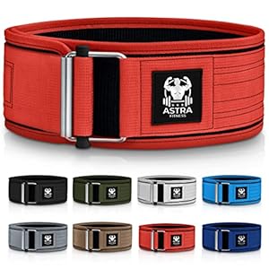 Quick Locking Premium Weight Lifting Belt – Powerlifting, Cross Training for Men and Women – 4 Inch Wider Back Support, 100% Metal Buckle – Professional Fitness, Olympic Lifting, Deadlift