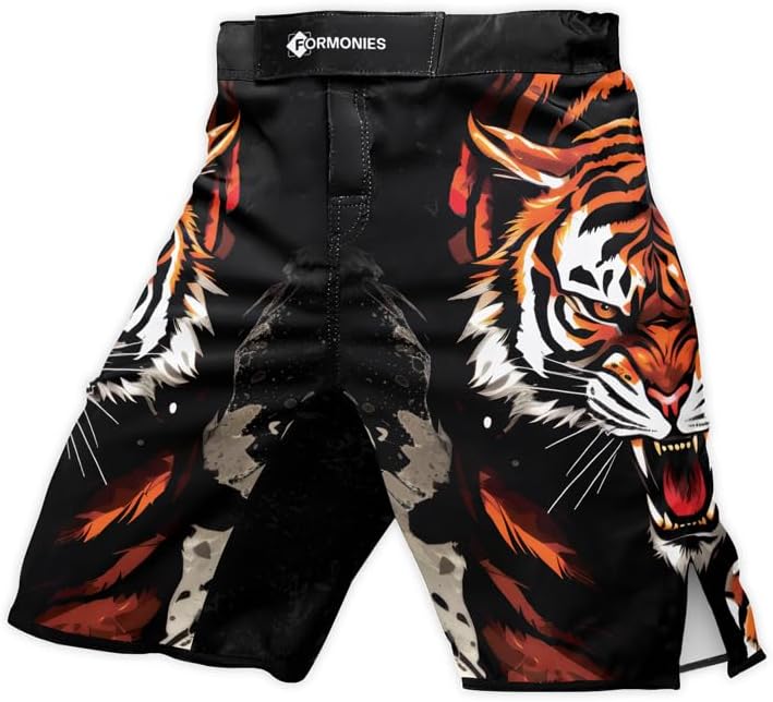 Tiger BJJ Shorts MMA Muay Thai Kickboxing No Gi Grappling Fight Combat Shorts for Men