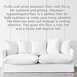 Extra Fill Plump Cushion Inner Pads (Pack of 6), 60 x 60 cm (24" x 24") | 100% Hollowfibre Cushions Inners Fillers Scatters - Cushion Stuffer Inserts, Hollowfibre Pillows (White) - Image 6