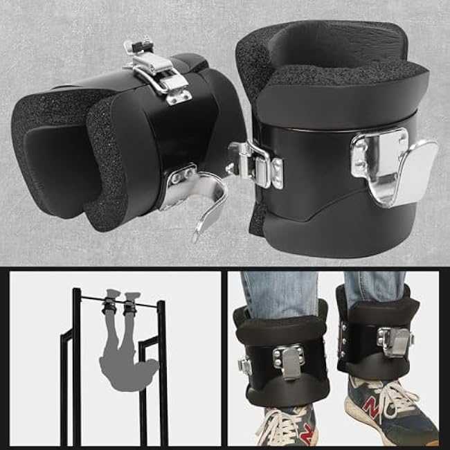 Anti Gravity Inversion Hang Up Boots: Gravity Boots Hanging Upside Down for Inversion Decompression Stretching Back & Abdominal Exercise Home Gym