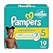 Pampers Swaddlers Diapers - Size 5, 19 Count, Ultra Soft Disposable Baby Diapers