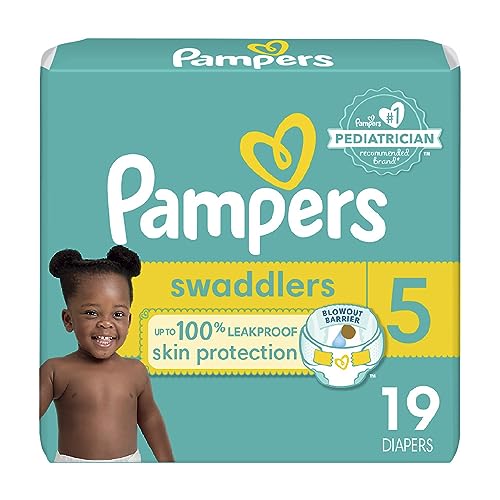 Pampers Swaddlers Diapers Size 5, 19 Count, Ultra Soft Disposable Baby Diapers Amazon price