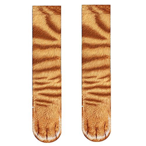 xywlwoer Animal Paw Socks Novelty Socks Funny Christmas Gifts Stocking Stuffers for Adults Men Women Teens Boys Gag Gifts, Cat, One Size
