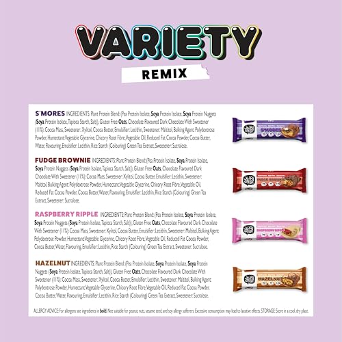 Yubi Mix Variety Box 12 Pack - Protein Bars - 99 Calories, High Protein, High Fibre, Low Sugar, Gluten Free and Dairy Free - Healthy Snacks/Nutrition Bar - Chocolate Bars - 420g - 3