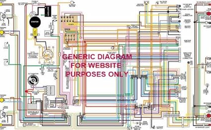 Amazon Com Full Color Laminated Wiring Diagram Fits 1966 1967 1968 1969 1970 1971 Ford Bronco Color Wiring Diagram Automotive