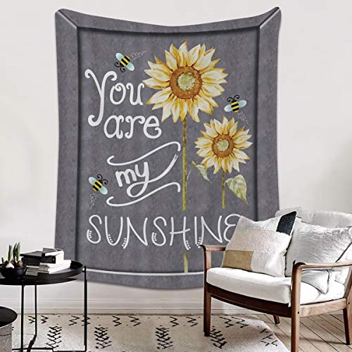 Flannel Fleece Bed Blanket 40 X 50 Inch Sunflowers Throw Blanket Lightweight Cozy Plush Blanket For Bedroom Living Rooms Sofa Couch - You Are My Sunshine #TOP3