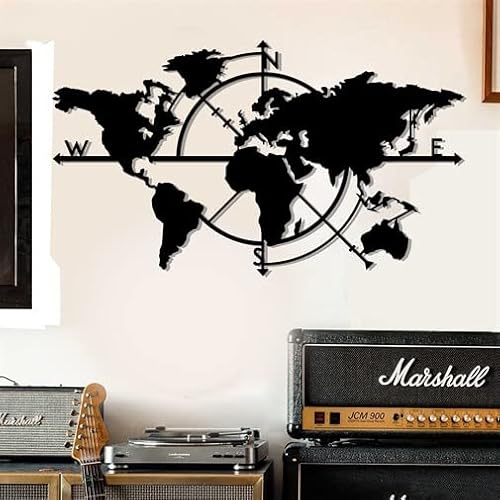 World Map Metal Wall Decor (96 x 62 cm) Cover
