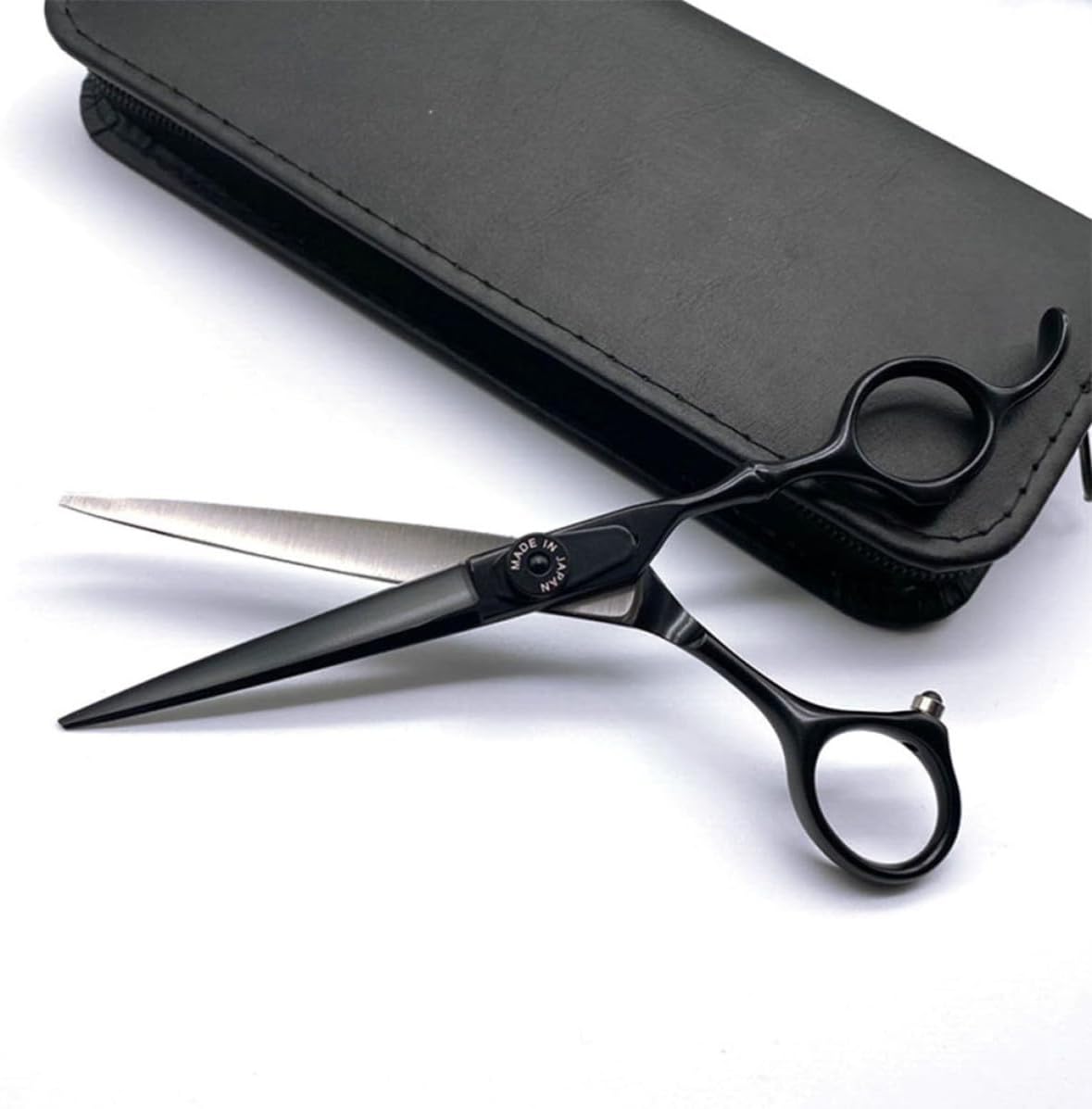 PRETYZOOM 5pcs Hairdressing Scissors Set 6 Inches Stainless Steel Barber Scissor Kit with Thinning and Straight Scissors, Double Sided Comb, and Storage Bag for Families and Barber Salon