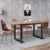 Mesa De Comedor Extensible De Estilo Industrial, Mesa De Centro Rectangular Multifuncional con Aspecto De Roble Y Negro, Adecuada para El Salón Y El Comedor del Hogar