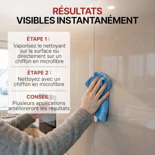 ALCLEAR 721KR Nettoyant façades Cuisine 250 ML avec Chiffon Microfibre – vue 4