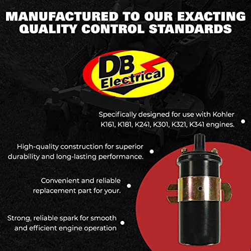 Db Electrical New Iko3001 Ignition Coil Replacement For Kohler K161, K181, K241, K301, K321, K341 Engine /41-519-21, 41-519-21S, 47-145-01, 47-145-01S /12581-68900/32080 /Am38411 /460-048 #TOP5