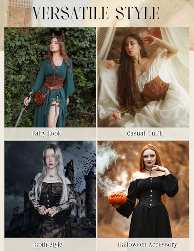 Image of Scarlet Darkness Corset Belt for Women Fishbone Wide Corset Pirate Belt | Fishbone Support, Front Buckle, Lace Up Back, Goth Renaissance Costume Accessory
